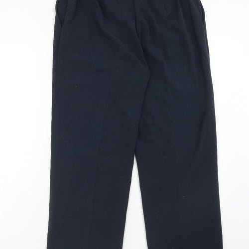 Special Collection Womens Blue Polyester Dress Pants Trousers Size 14 Regular Hook & Eye