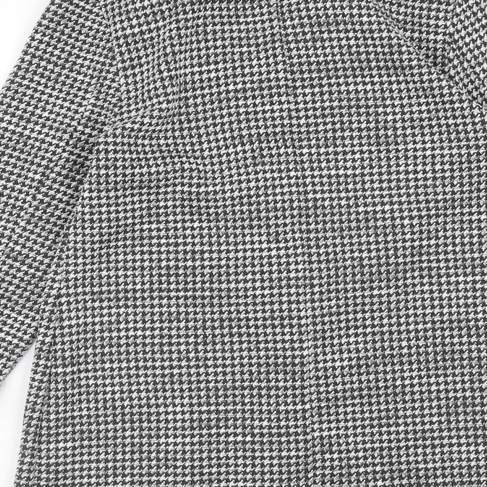 F&F Womens Grey Geometric Jacket Coatigan Size 8