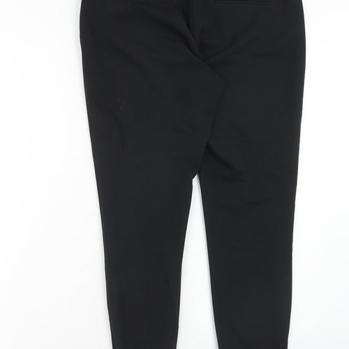 NEXT Womens Black Polyester Dress Pants Trousers Size 8 Regular Hook & Eye