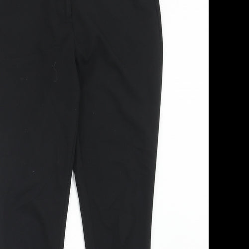 NEXT Womens Black Polyester Dress Pants Trousers Size 8 Regular Hook & Eye