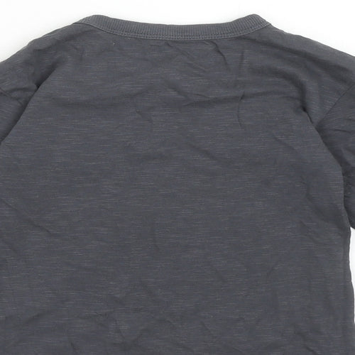 George Boys Grey Cotton Basic T-Shirt Size 2XS Scoop Neck Pullover