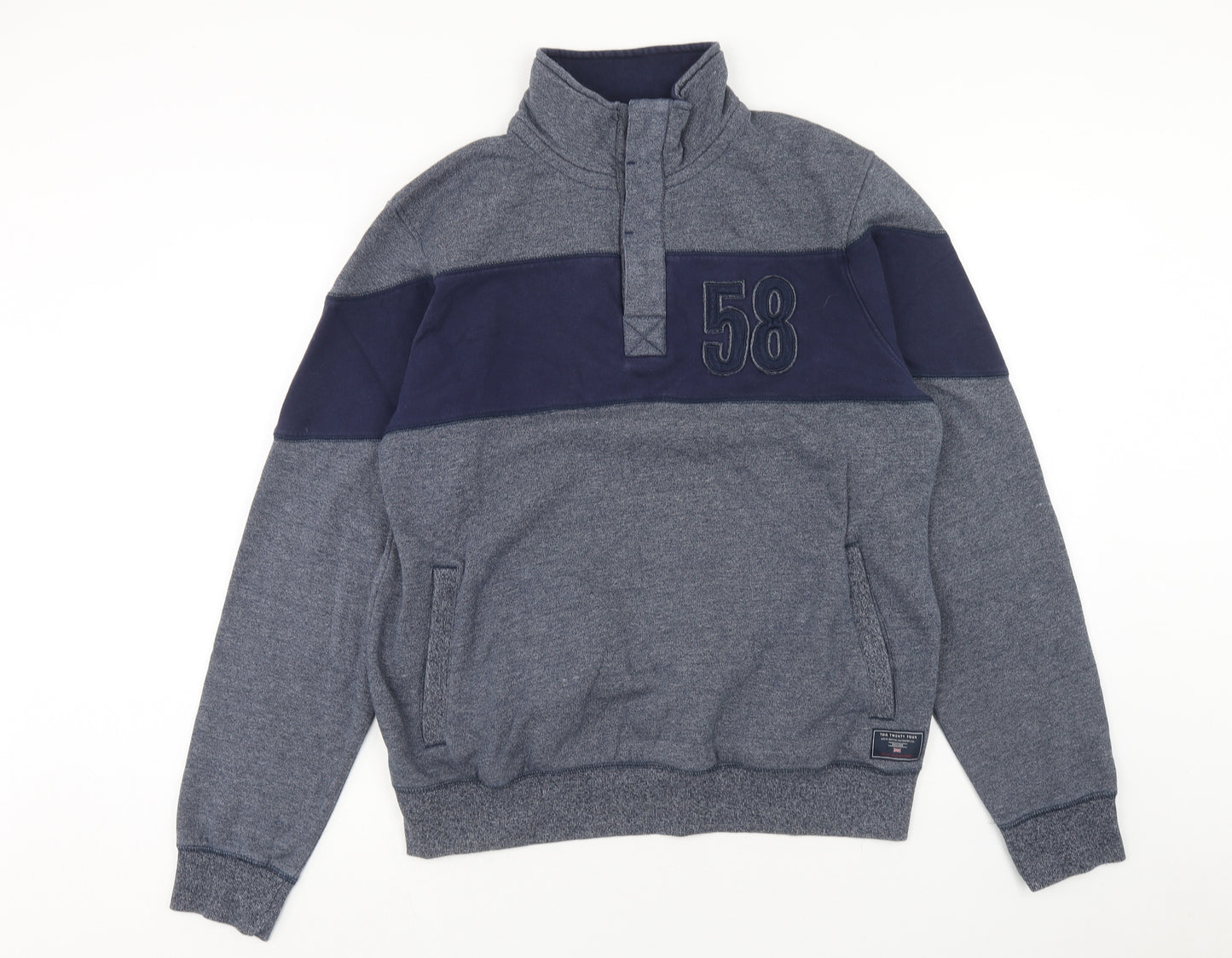 TOG24 Mens Blue Cotton Pullover Sweatshirt Size L