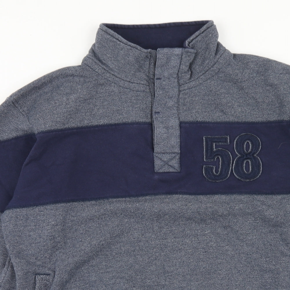 TOG24 Mens Blue Cotton Pullover Sweatshirt Size L