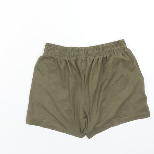 Atmosphere Womens Green Polyester Sweat Shorts Size 6 Regular Drawstring