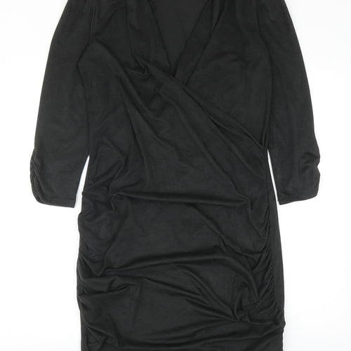 Marks and Spencer Womens Grey Polyester Shift Size 12 V-Neck Pullover