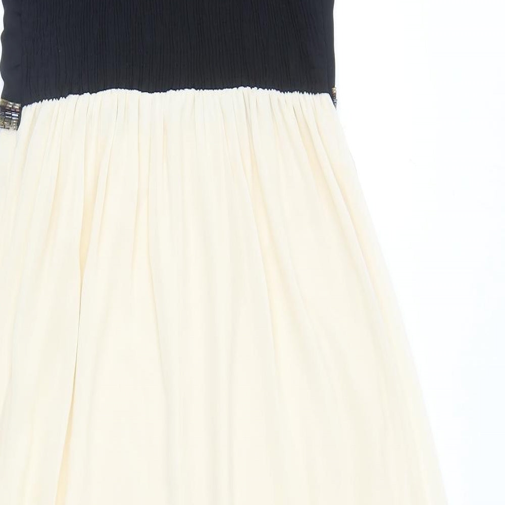 Krisp Womens Ivory Polyester Maxi Size 14 Round Neck Pullover