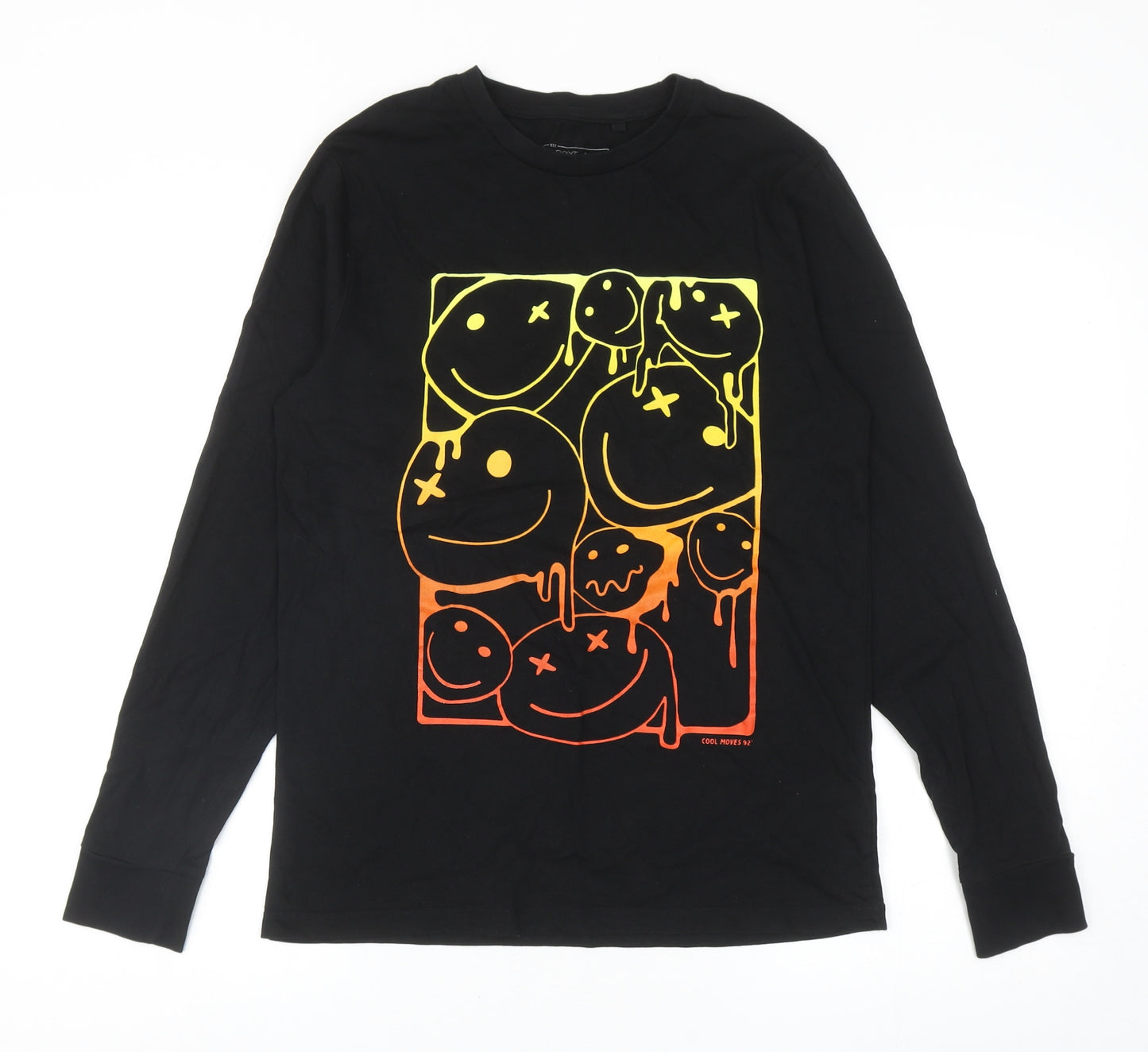 NEXT Boys Black Cotton Basic T-Shirt Size 14 Years Round Neck Pullover