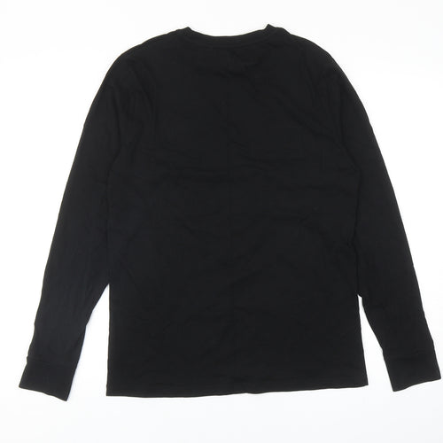 NEXT Boys Black Cotton Basic T-Shirt Size 14 Years Round Neck Pullover