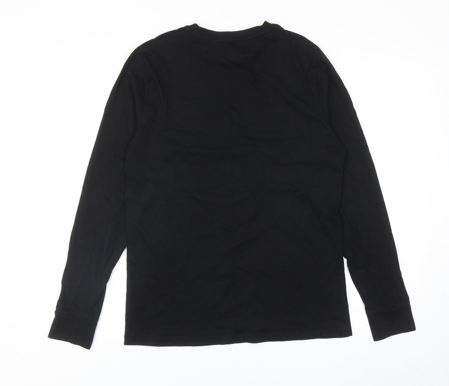 NEXT Boys Black Cotton Basic T-Shirt Size 14 Years Round Neck Pullover