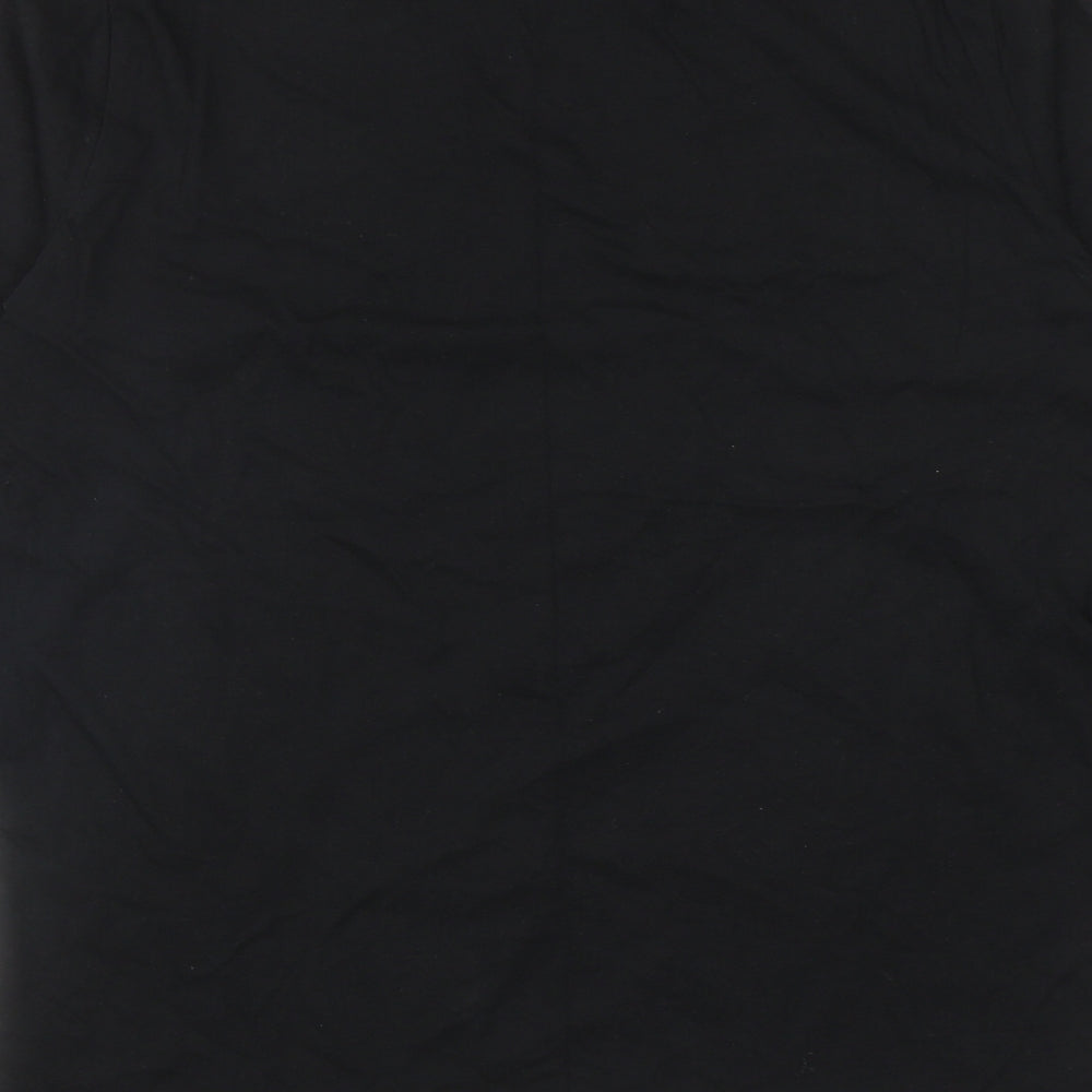 NEXT Boys Black Cotton Basic T-Shirt Size 14 Years Round Neck Pullover
