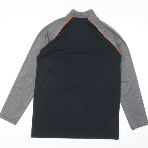Primark Boys Black Polyester Pullover Sweatshirt Size 12-13 Years Zip