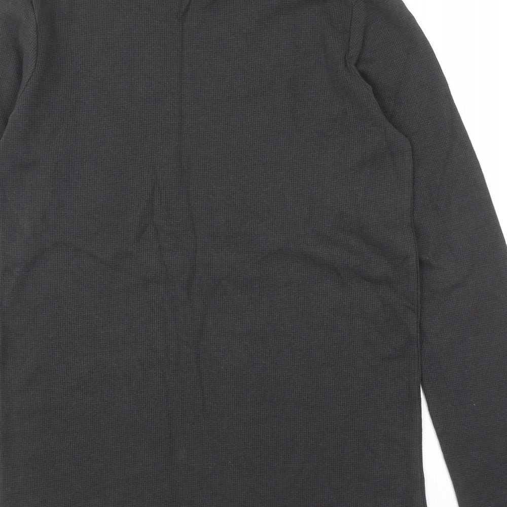 TU Boys Grey Cotton Basic T-Shirt Size 13 Years Round Neck Pullover