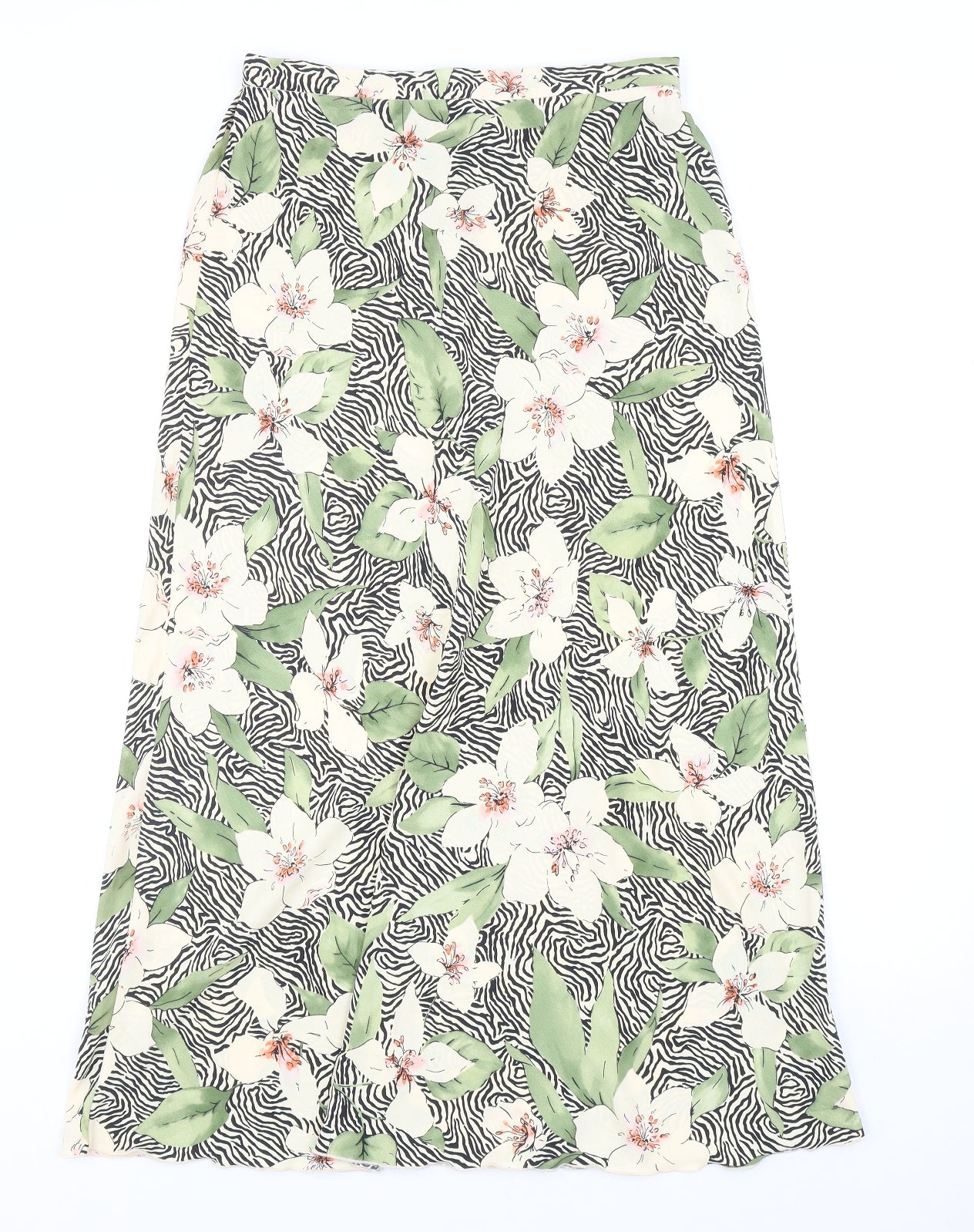 Primark Womens Multicoloured Floral Polyester Flare Skirt Size 12