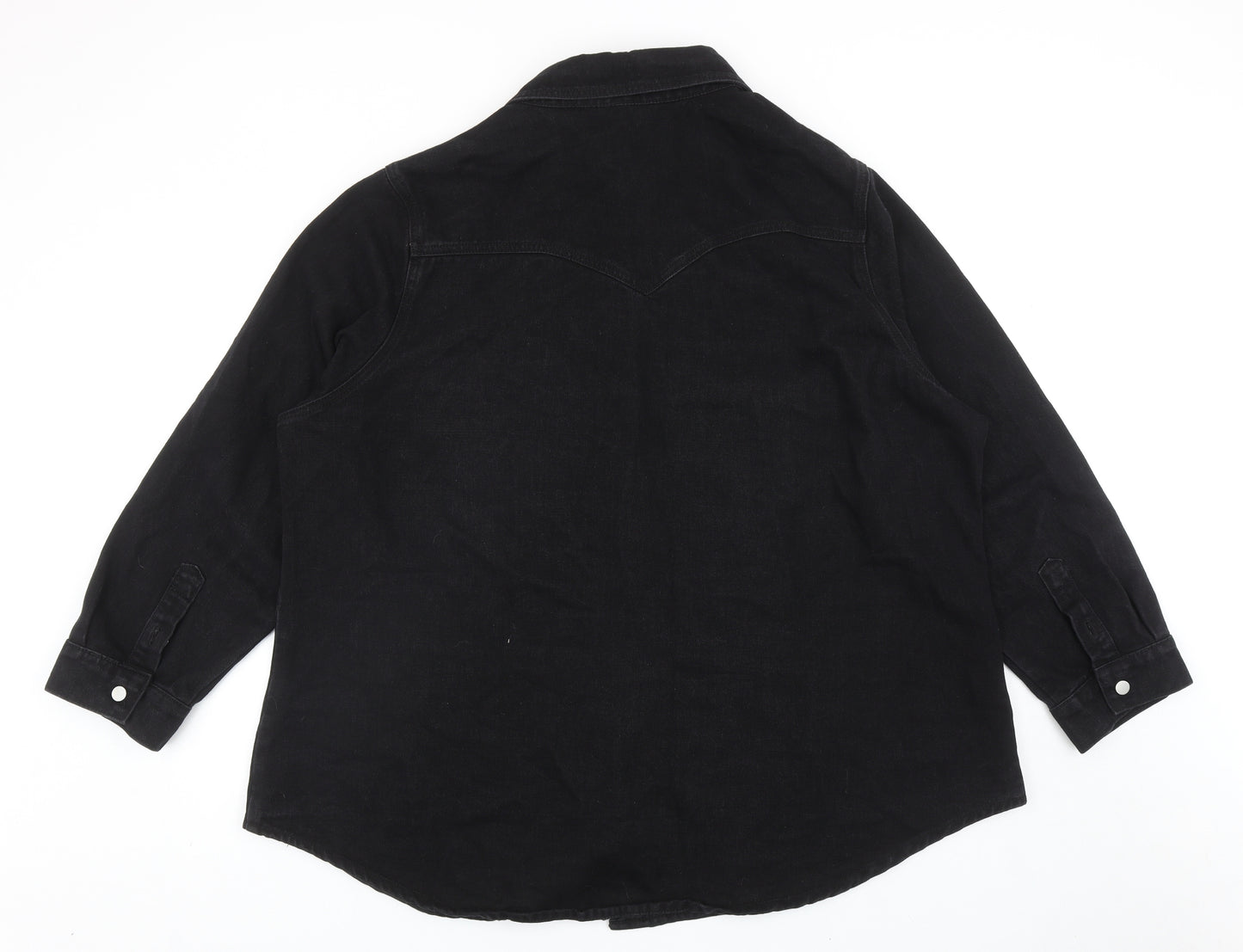 SheIn Womens Black Jacket Size 4XL Button