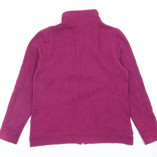 Crew Clothing Womens Purple Cotton Full Zip Sweatshirt Size 10 Zip