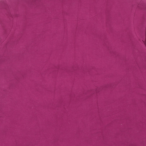 Crew Clothing Womens Purple Cotton Full Zip Sweatshirt Size 10 Zip