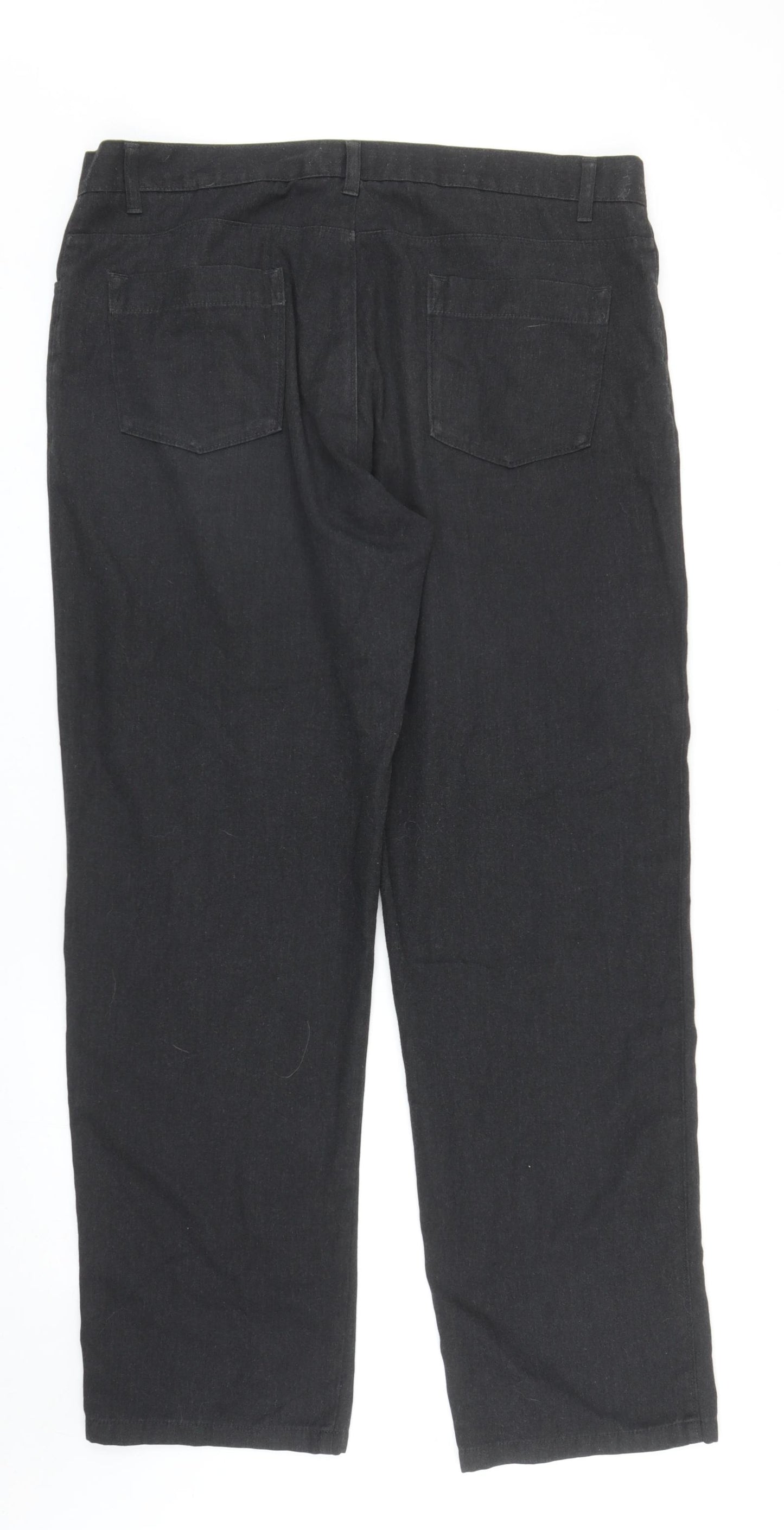 George Mens Grey Polyacrylate Fibre Chino Trousers Size 38 in L33 in Regular Zip