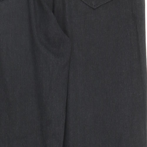 George Mens Grey Polyacrylate Fibre Chino Trousers Size 38 in L33 in Regular Zip