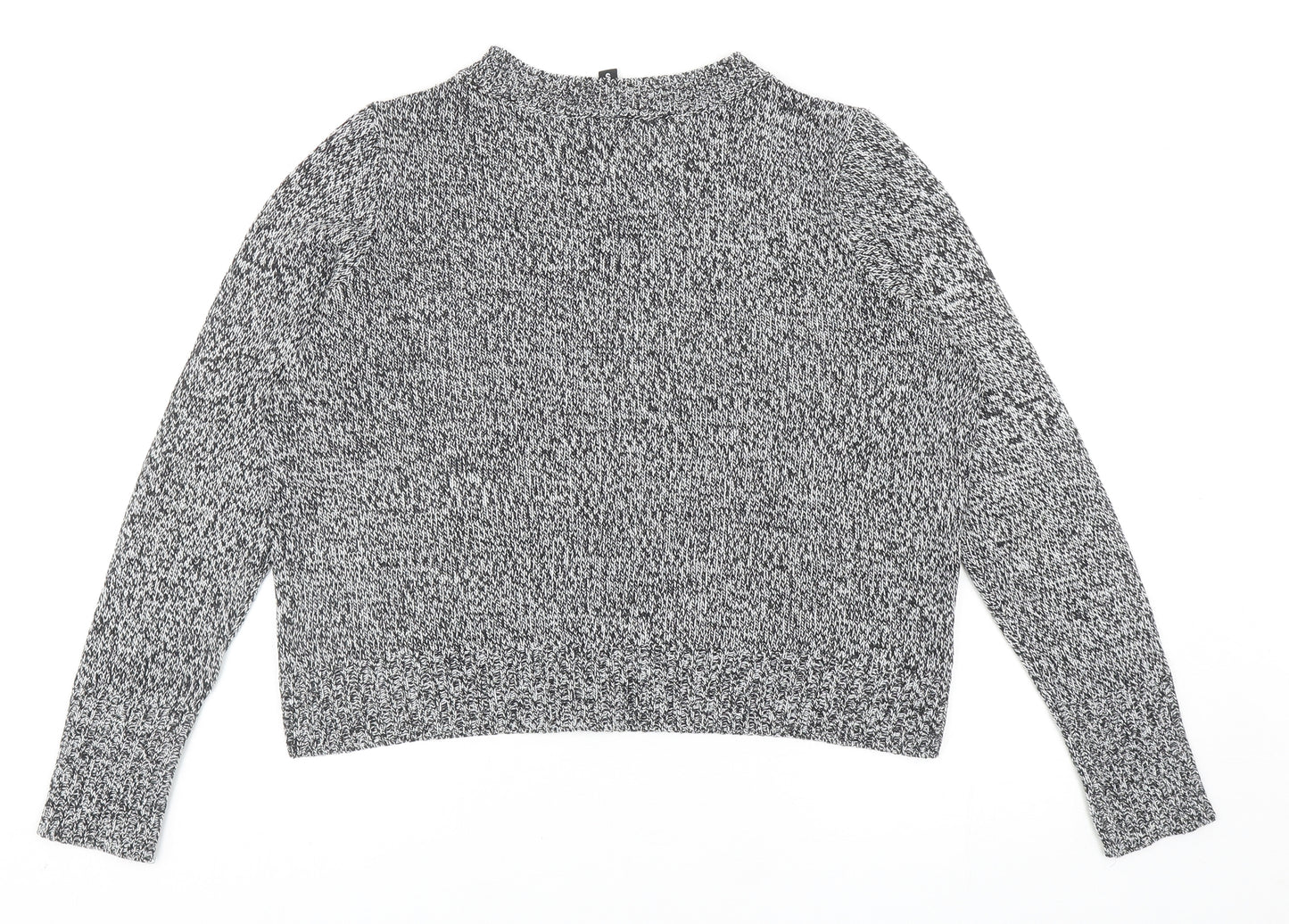 Divided by H&M Womens Grey Scoop Neck Acrylic Pullover Jumper Size S