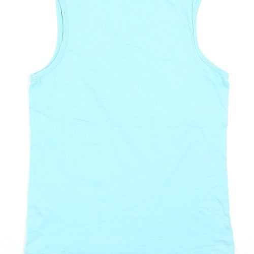 NEXT Boys Blue Cotton Basic Tank Size 9 Years Scoop Neck Pullover