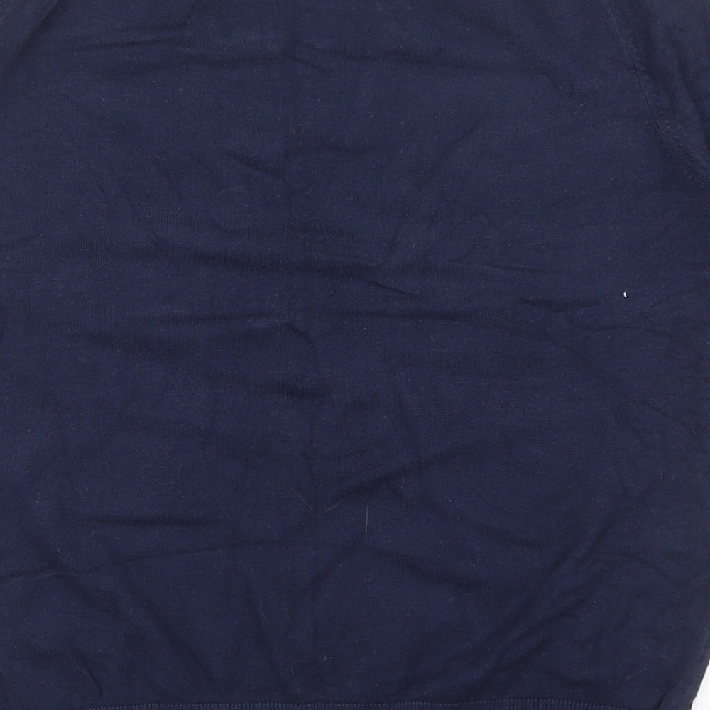 Marks and Spencer Womens Blue Round Neck Viscose Pullover Jumper Size 10