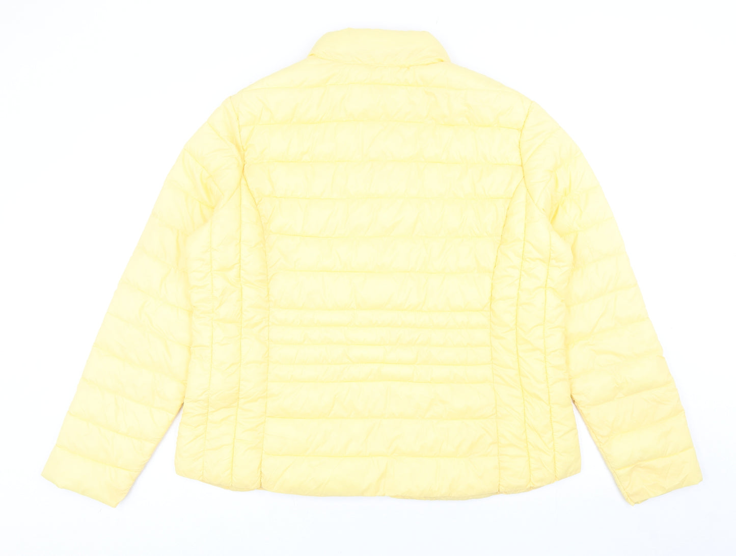 Primark Womens Yellow Quilted Jacket Size XL Zip