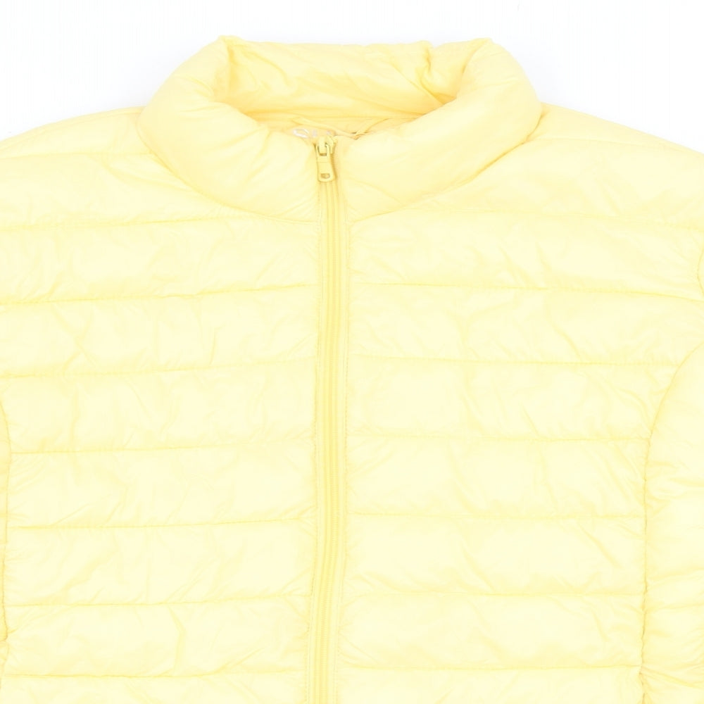 Primark Womens Yellow Quilted Jacket Size XL Zip