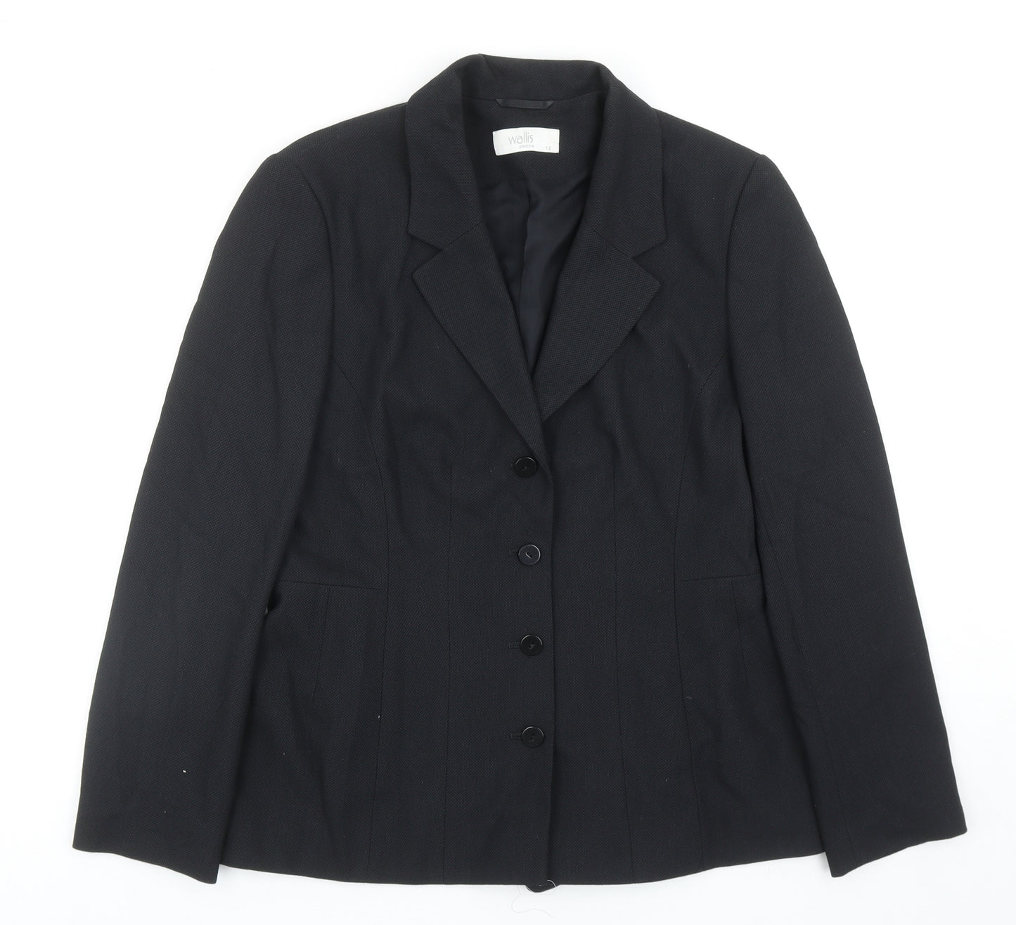 Wallis Womens Black Polyester Jacket Blazer Size 12