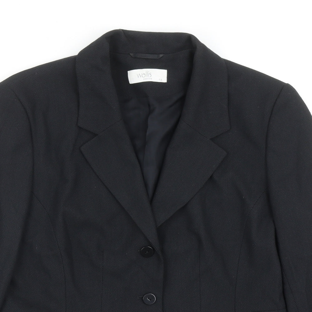 Wallis Womens Black Polyester Jacket Blazer Size 12