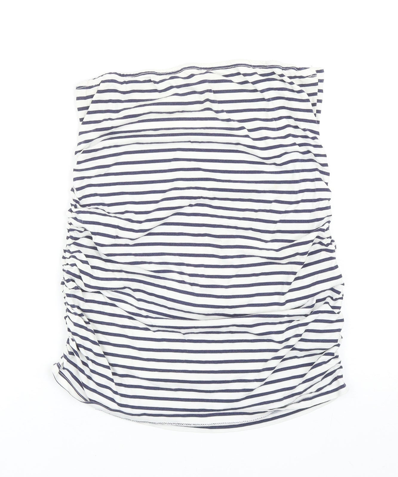 Dorothy Perkins Womens Blue Striped Cotton Basic Tank Size 12 Off the Shoulder