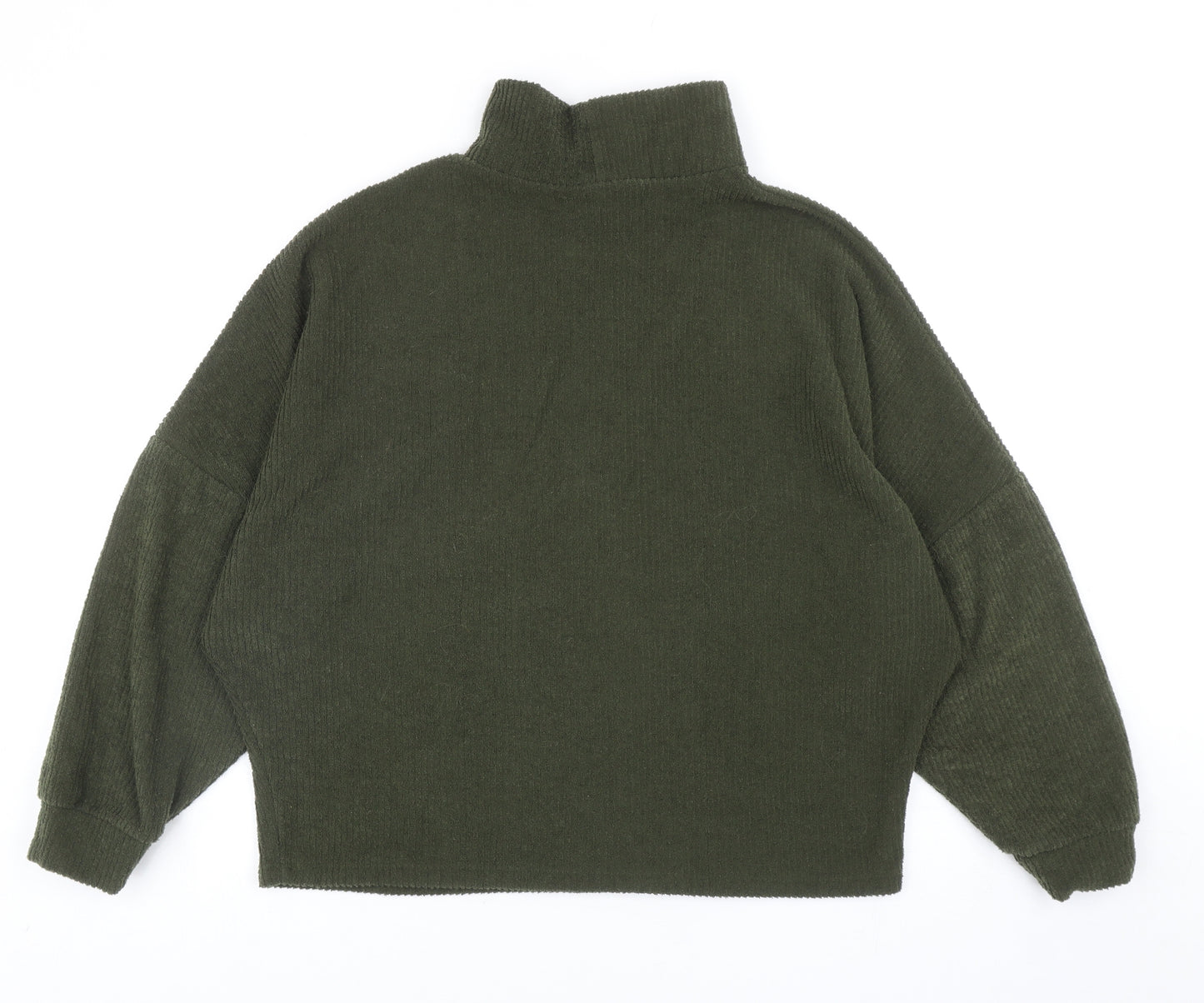 River Island Womens Green High Neck Polyester Pullover Jumper Size XS