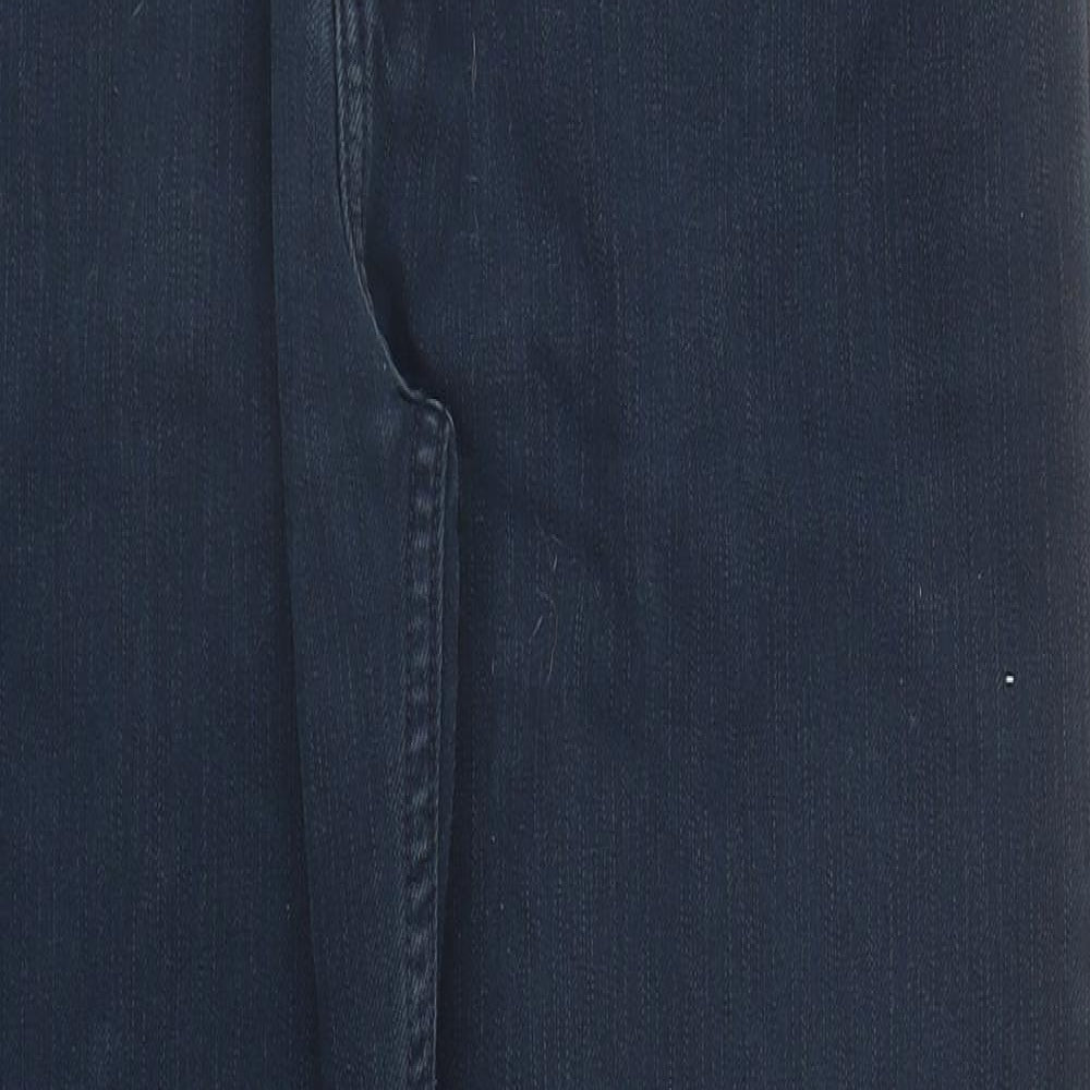 Blue Harbour Mens Blue Cotton Straight Jeans Size 36 in Regular Zip