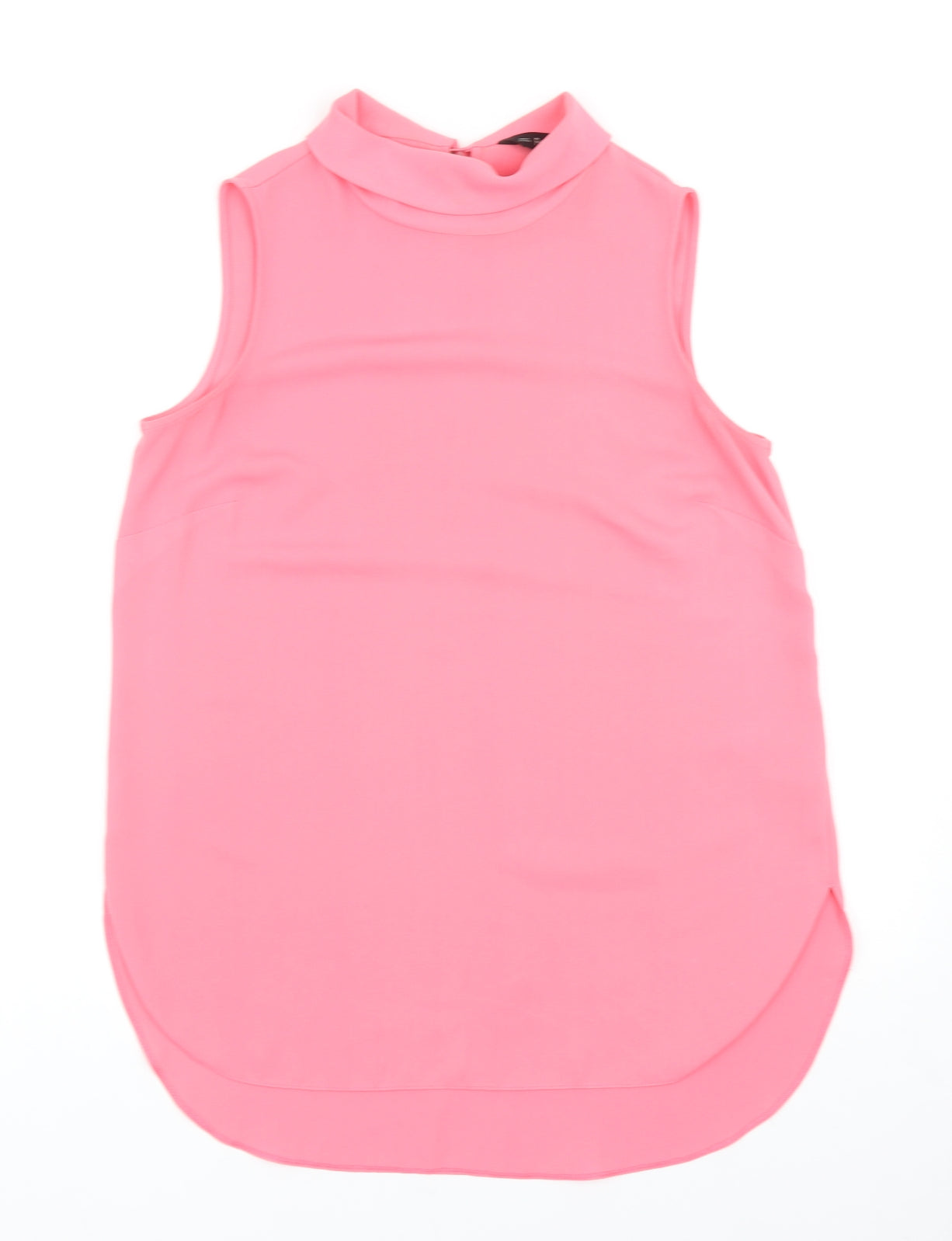 F&F Womens Pink Polyester Basic Tank Size 12 Mock Neck