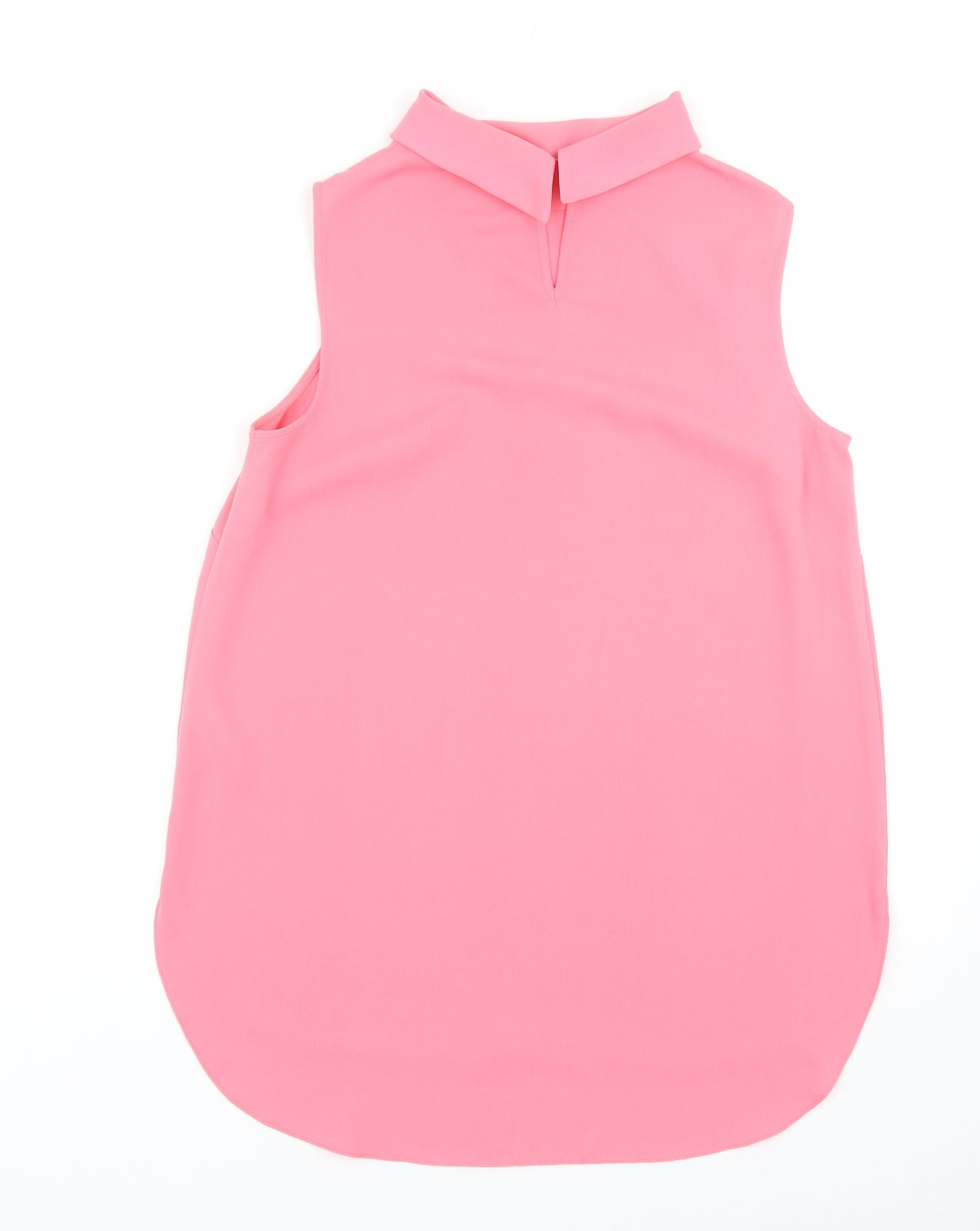 F&F Womens Pink Polyester Basic Tank Size 12 Mock Neck