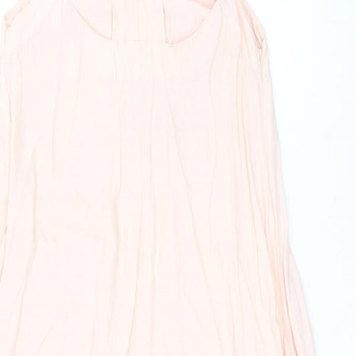 ASOS Womens Pink Viscose Fit & Flare Size 12 Round Neck Hook & Eye