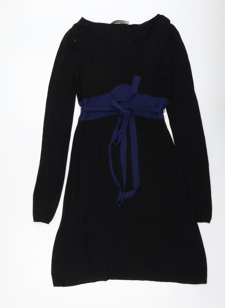 Kookai Womens Black Viscose A-Line Size S Off the Shoulder Pullover