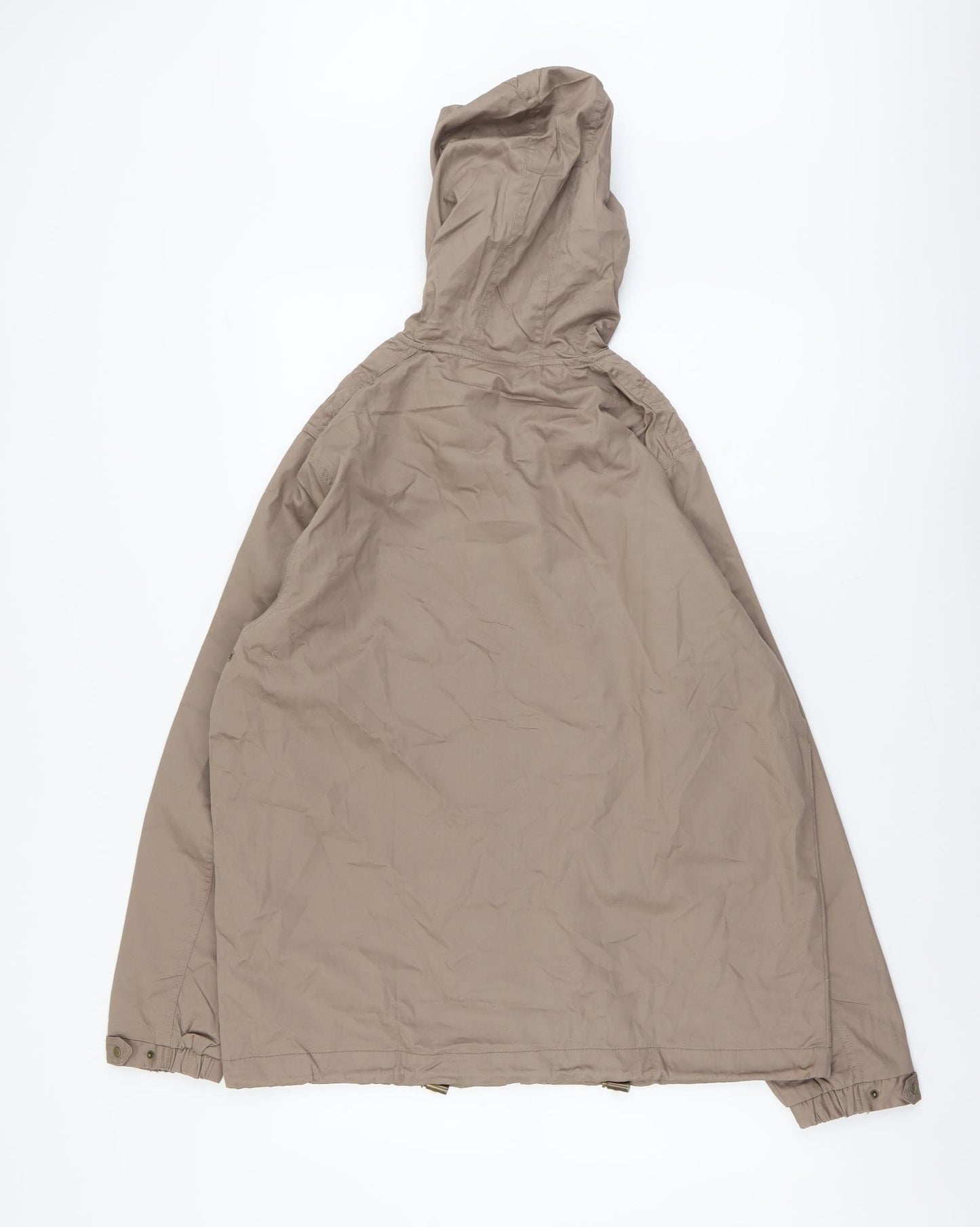 Cotton Traders Womens Brown Rain Coat Jacket Size M Zip