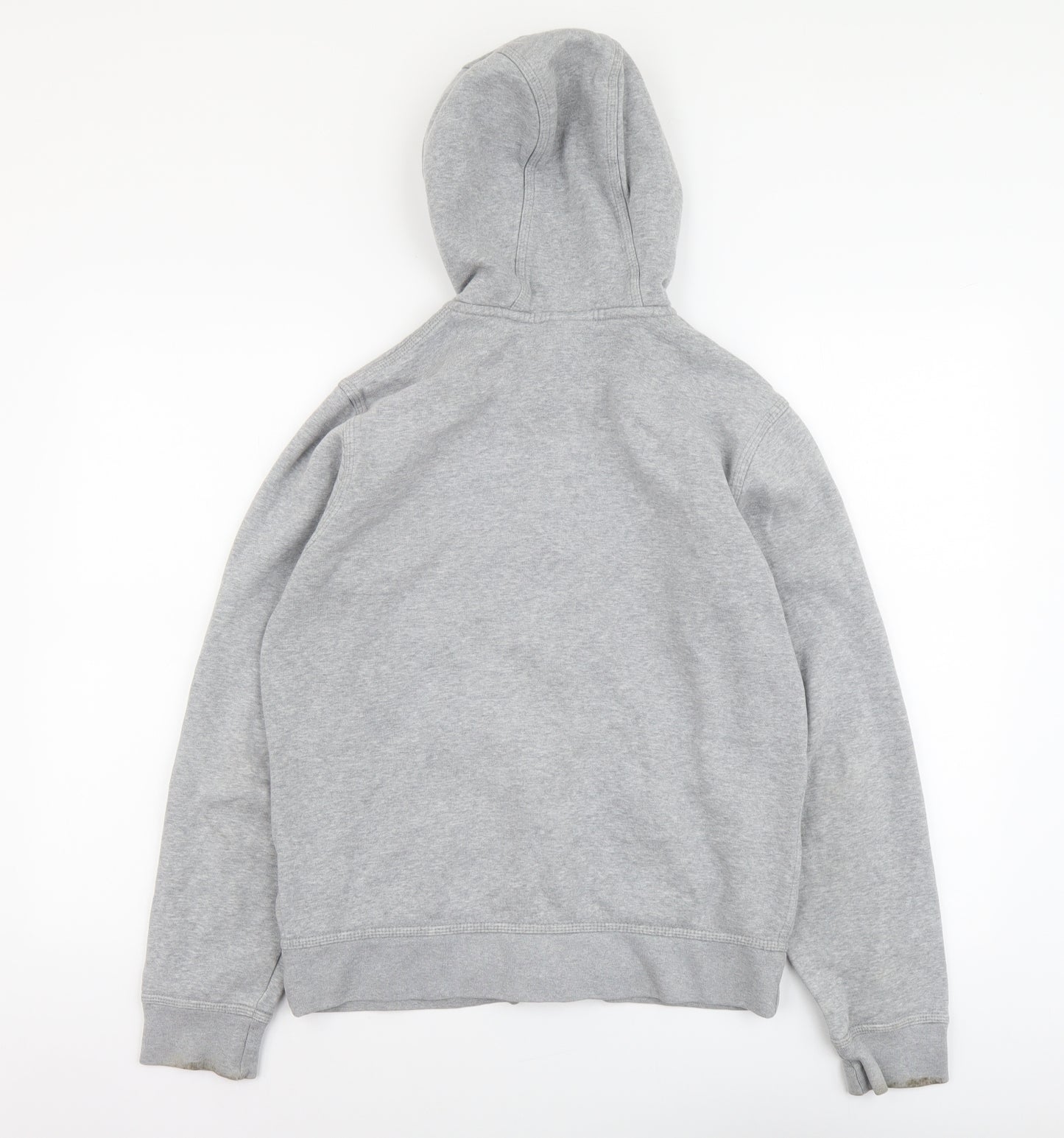 Nike Womens Grey Cotton Full Zip Hoodie Size M Zip