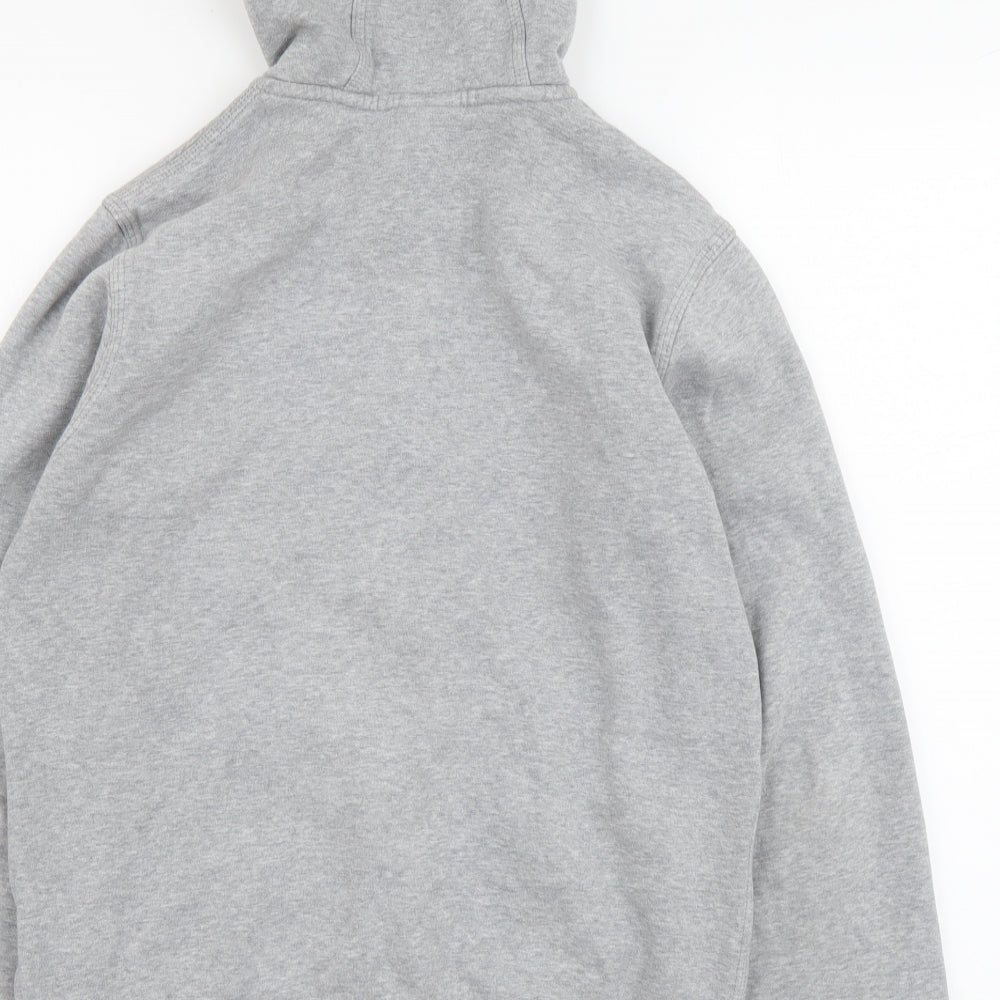 Nike Womens Grey Cotton Full Zip Hoodie Size M Zip