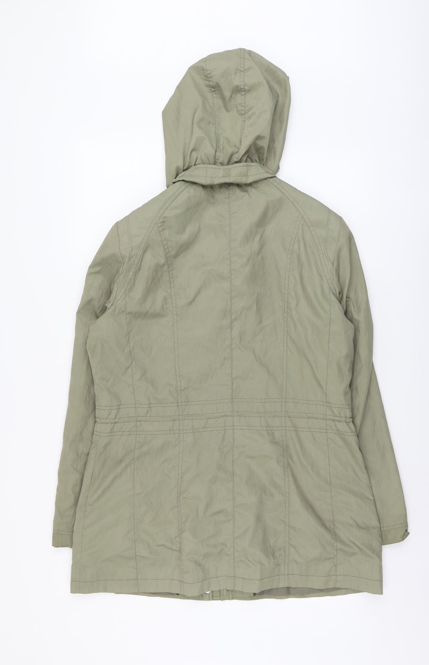 Klass Womens Green Parka Coat Size 14 Zip