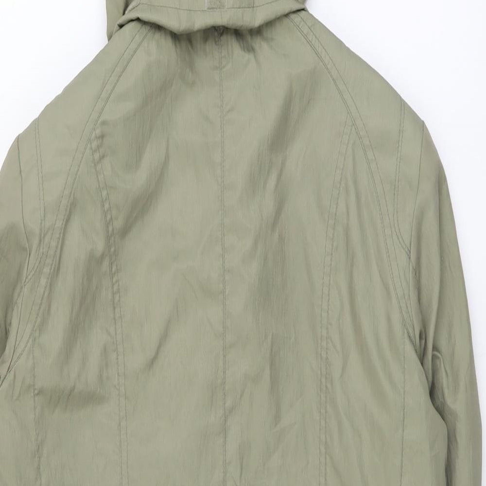Klass Womens Green Parka Coat Size 14 Zip