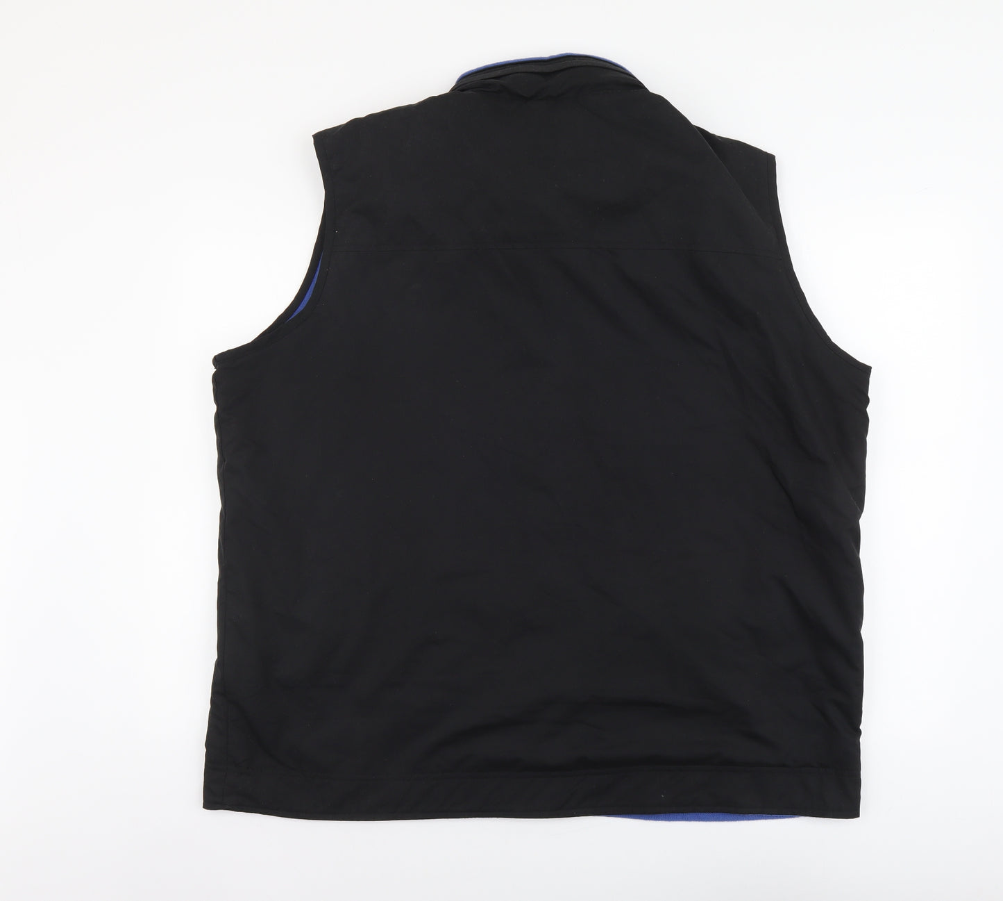 Cotton Traders Mens Black Gilet Jacket Size 2XL Zip