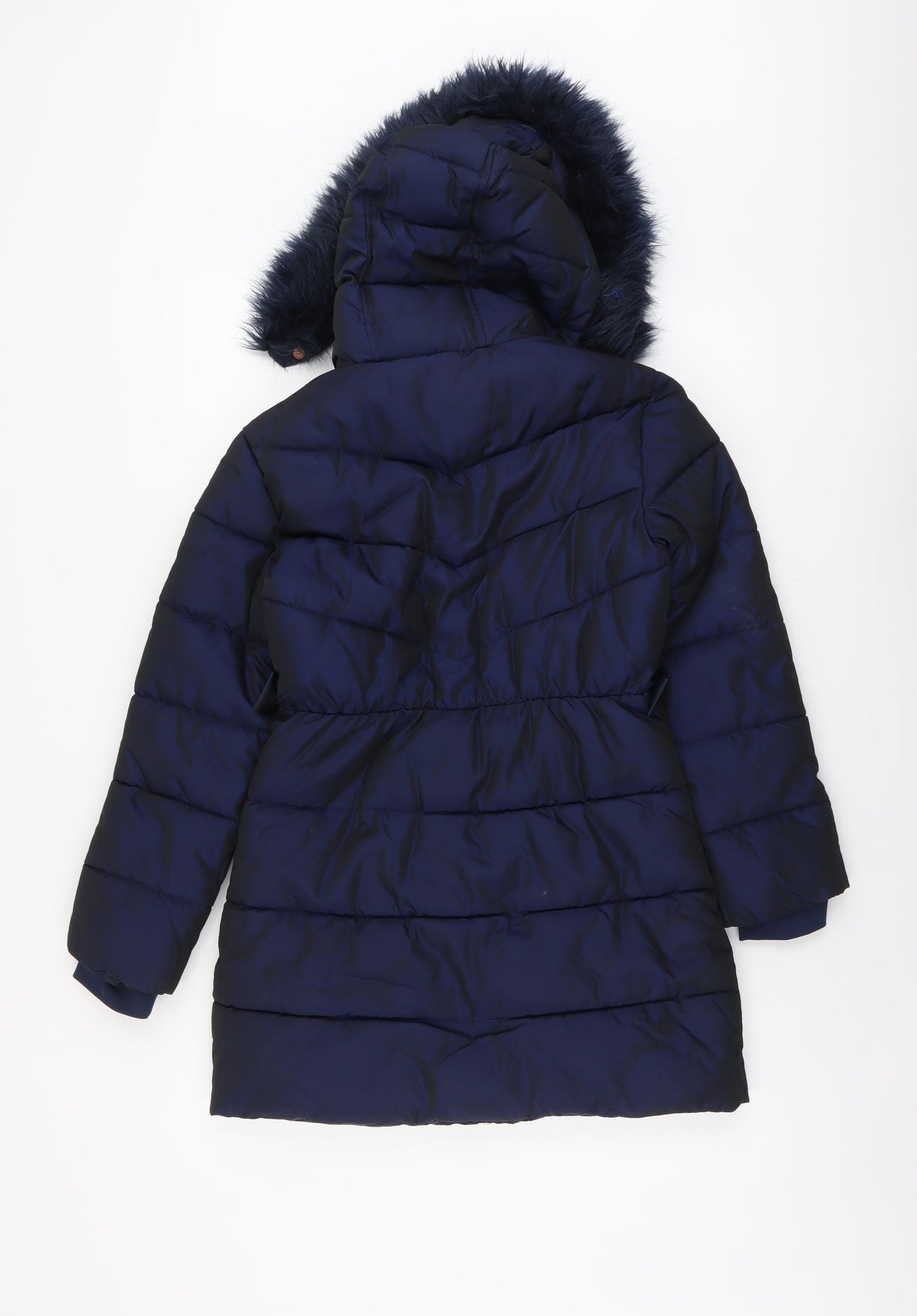 Ted Baker Girls Blue Puffer Jacket Coat Size 11 Years Zip