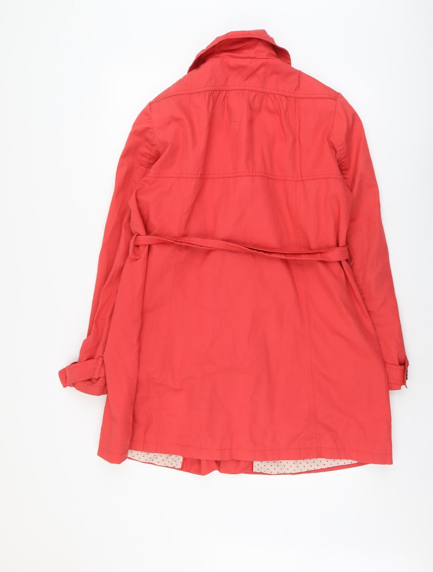 Wallis Womens Red Overcoat Coat Size 16 Button