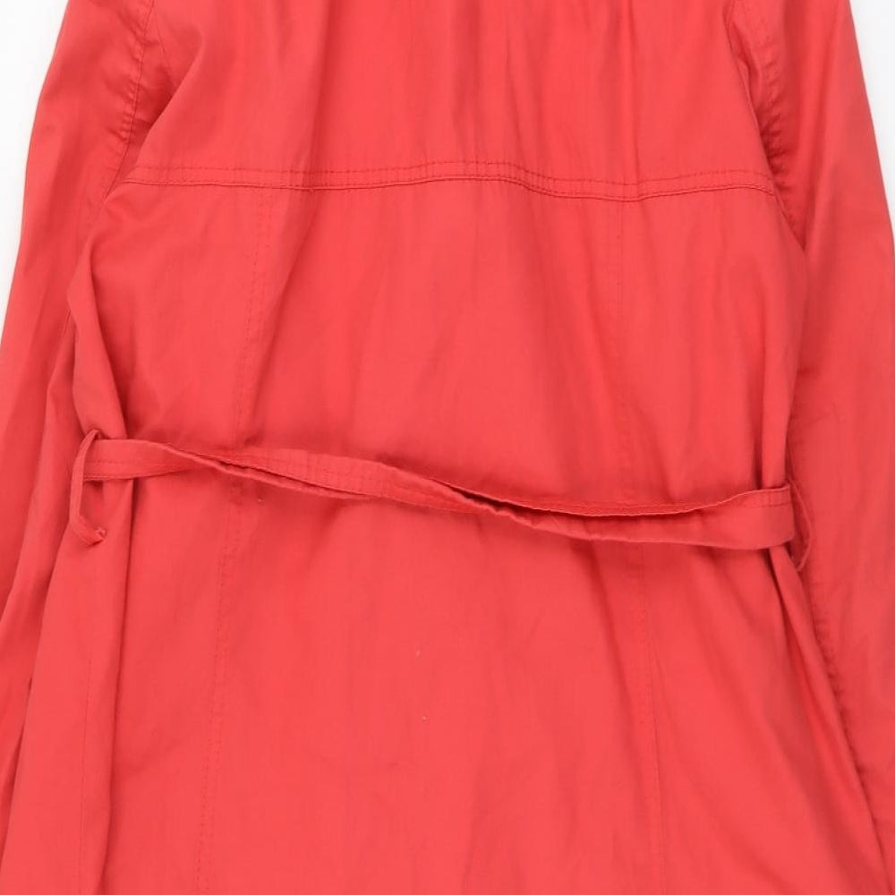 Wallis Womens Red Overcoat Coat Size 16 Button