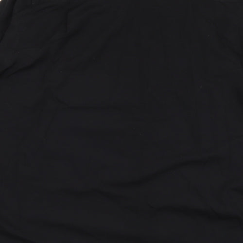 Burton Mens Black Cotton Button-Up Size 18 Collared Button