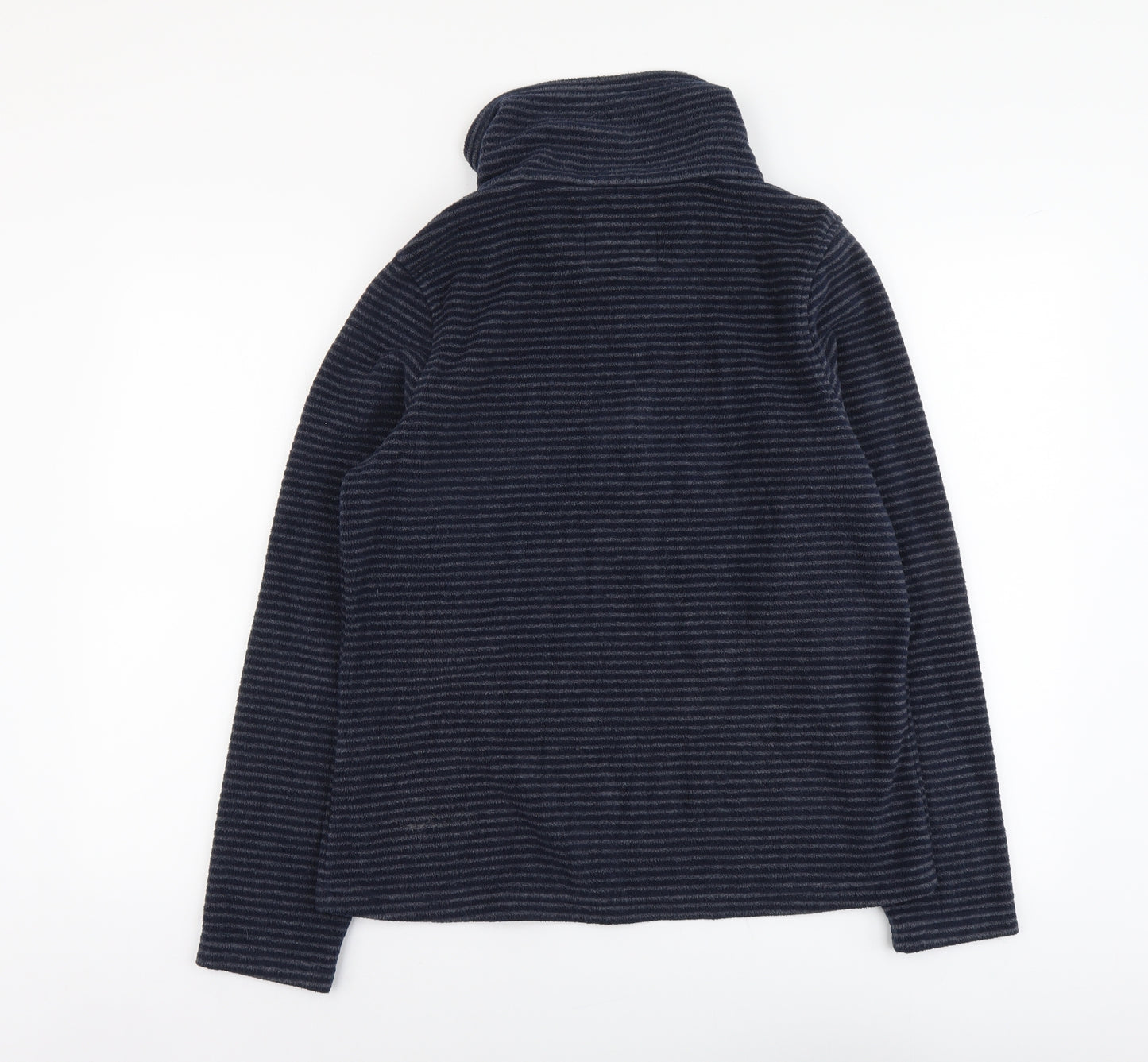 Regatta Womens Blue Striped Polyester Pullover Sweatshirt Size 12 Zip