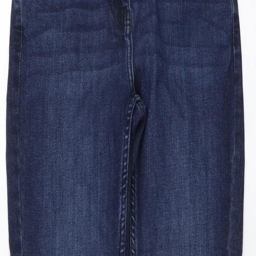NEXT Womens Blue Cotton Straight Jeans Size 12 L29 in Regular Button