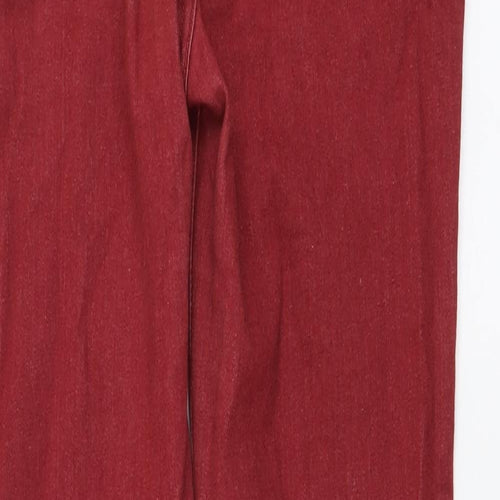 Jack Wills Womens Red Cotton Skinny Jeans Size 30 in L27 in Regular Button