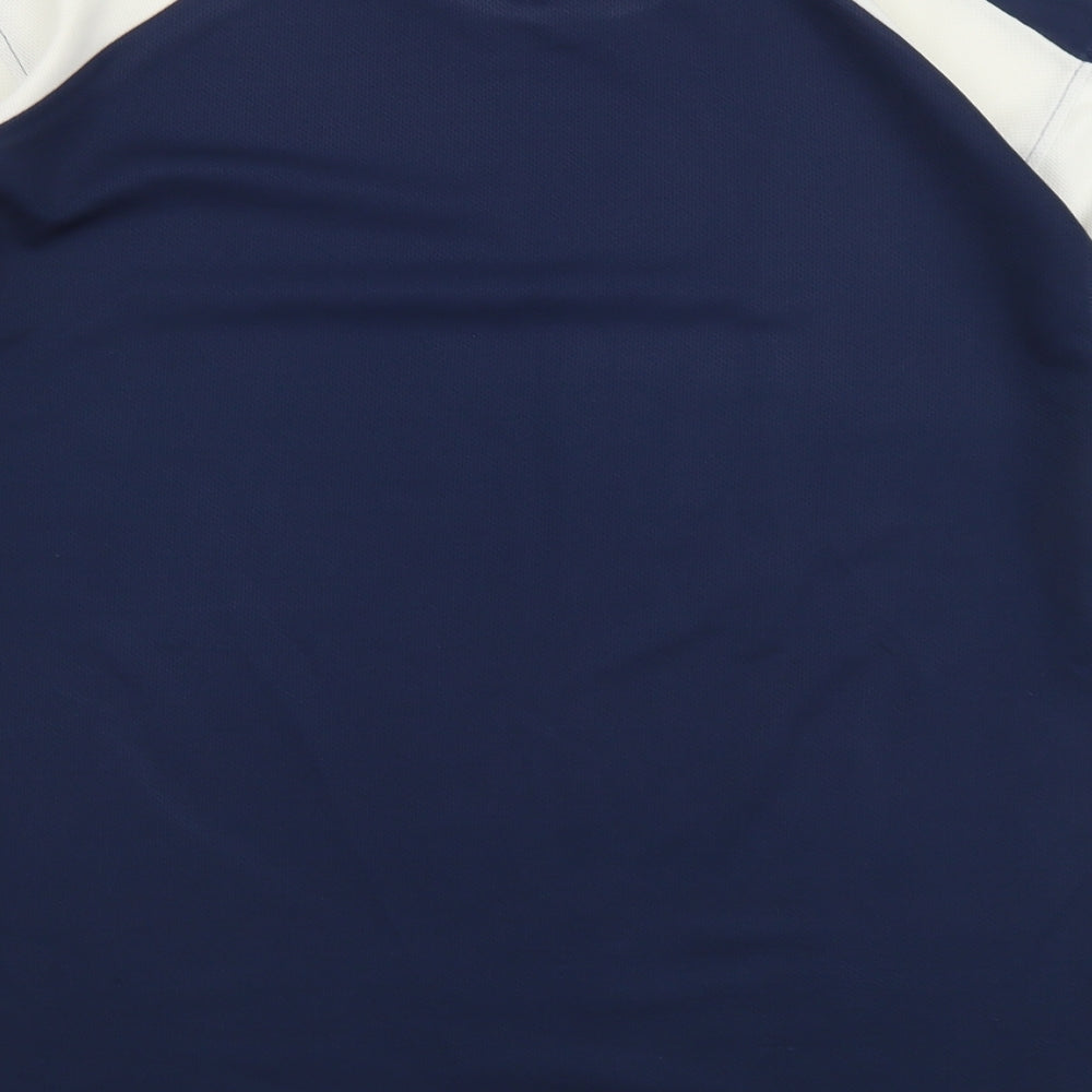 Jeans&Co Mens Blue Polyester Basic T-Shirt Size XL Round Neck Pullover